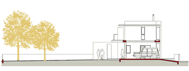 Villa Model H-2 West Elevation